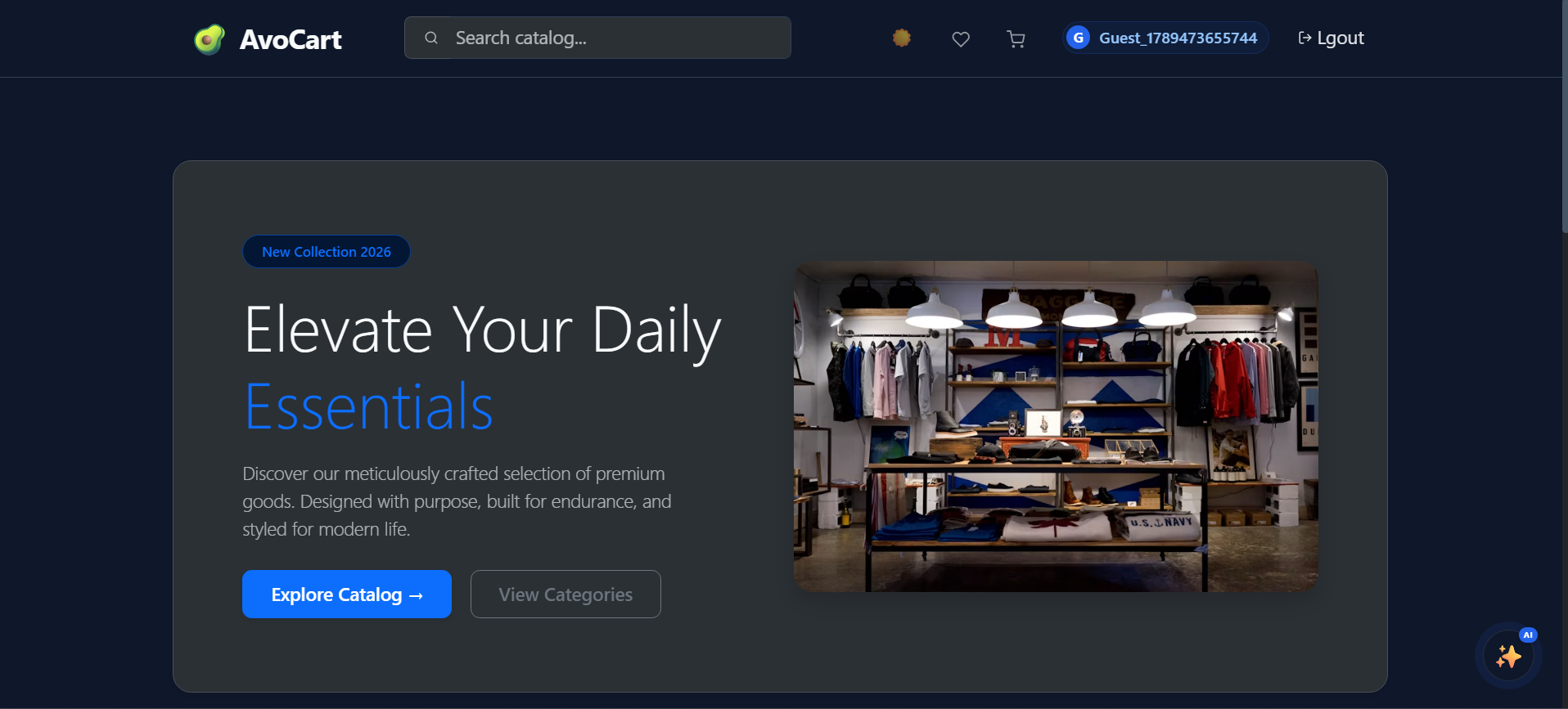 AvoCart E-Commerce Platform Preview